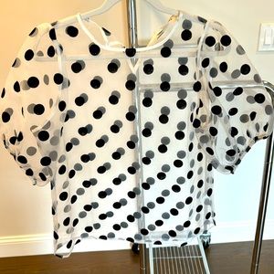Polkadot top see-through. Wear once.